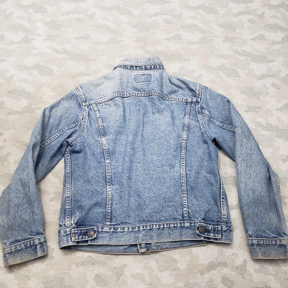 Vintage Levis Trucker Jacket Men 42 Blue Type 3 Made In USA Denim 80s Button 523